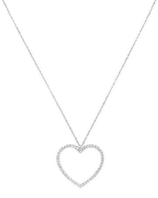 Prince Diamond & Jewelry White 14K 0.96 Ct. Tw. Lab-Grown Diamond Lab-Grown Heart Pendant