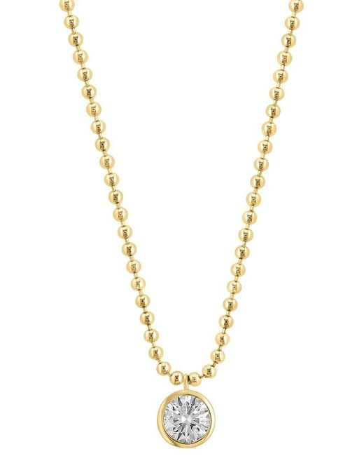 Effy Fine Jewelry Metallic 14K 0.98 Ct. Tw. Lab-Grown Diamond Necklace