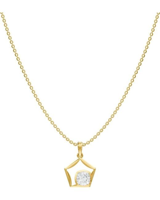 Lab Grown Diamonds Metallic 14K 1.50 Ct. Tw. Lab-Grown Diamond Necklace