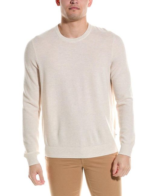 Ted Baker White Reson Regular Fit Wool-blend Crewneck Sweater for men