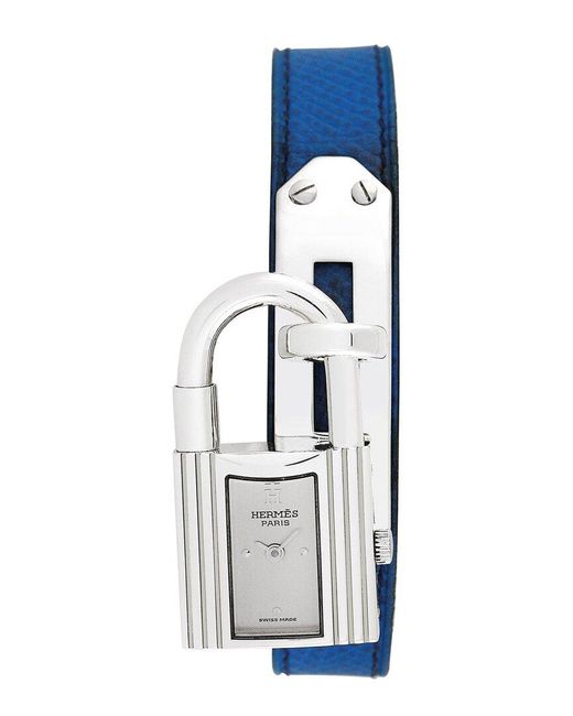 Hermès Blue Kelly Lock Watch, Circa 2000s