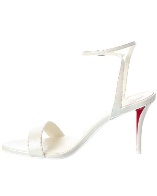 Christian Louboutin White Miss Z 80 Leather Pump