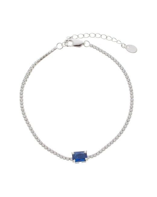 Genevive Jewelry Metallic Cz Tennis Bracelet
