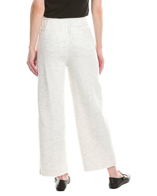 ATM White Cropped Straight Leg Pant
