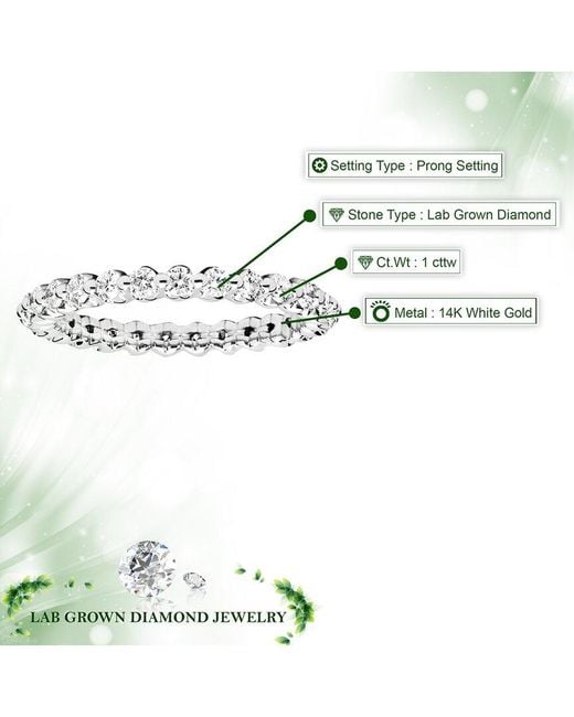 Amairah White 14K 1.00 Ct. Tw. Lab-Grown Diamond Eternity Ring