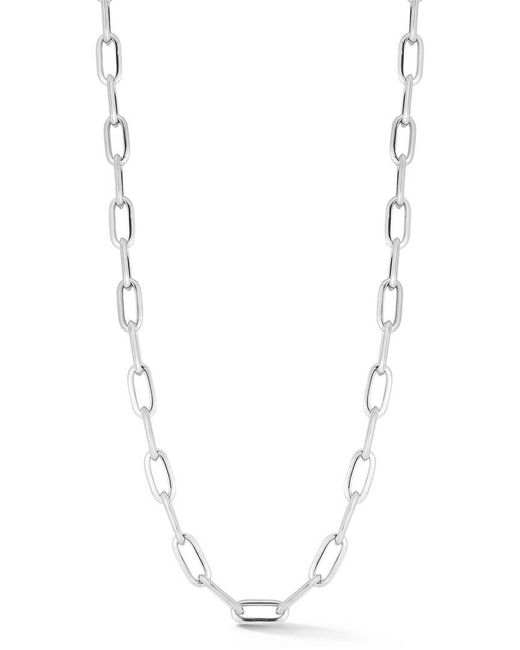 Sphera Milano White Bold Knife Edge Paperclip Necklace