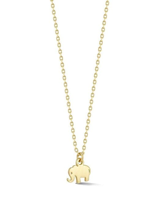 Ember Fine Jewelry Metallic 14k Teeny Tiny Elephant Necklace