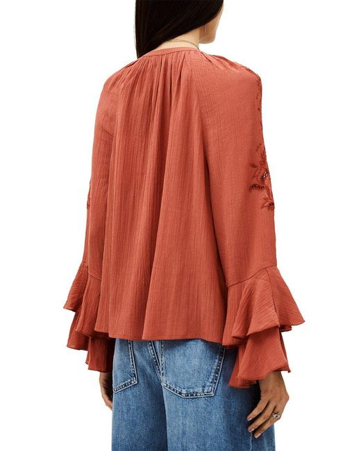 Ba&sh Red Omar Blouse