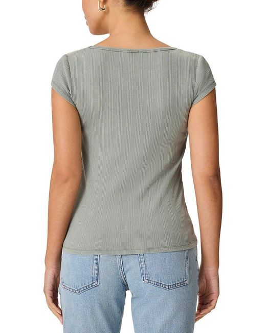Splendid Blue Fitted Scoop T-Shirt