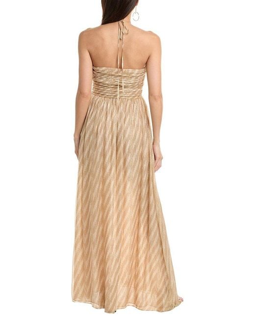 Ramy Brook Natural Athena Silk-blend Maxi Dress