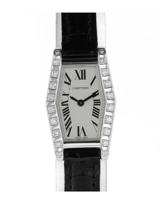 Cartier Gray Hexagonal Lanieres Diamond Watch (Authentic Pre-Owned)