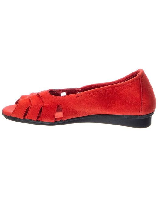 Arche Red Ninova Leather Flat