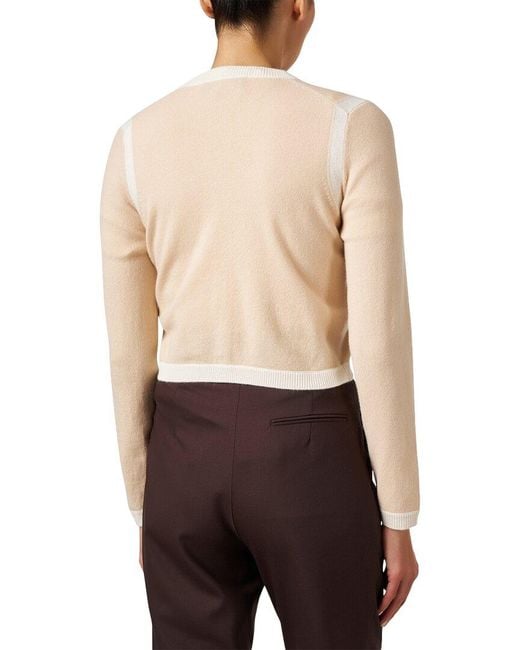 Paule Ka Blue Wool & Cashmere-Blend Cardigan