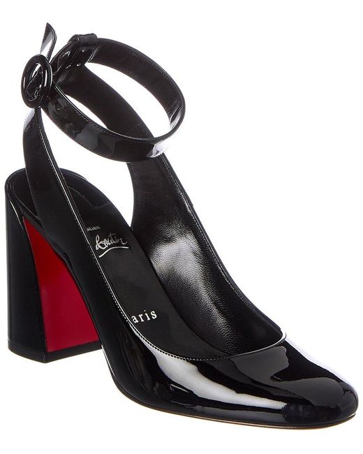 Christian Louboutin Leather Miss Sab 85 Patent Pump in Black | Lyst UK