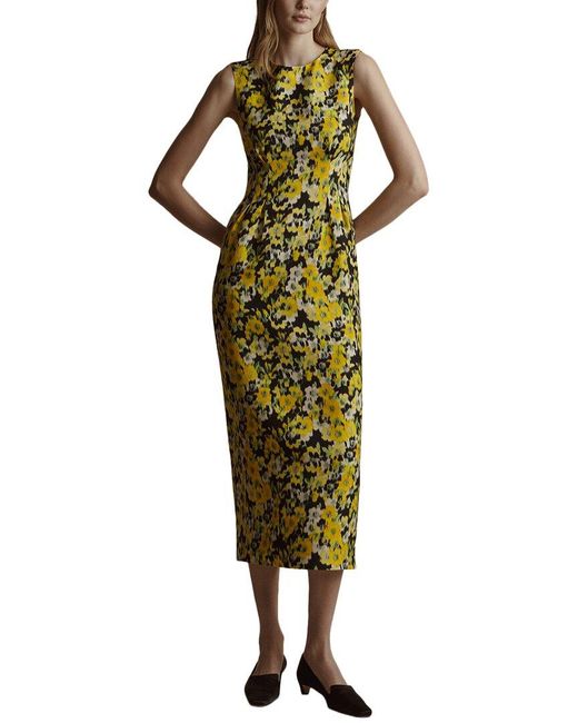 Adam Lippes Green Ophelia Wool & Silk-Blend Dress