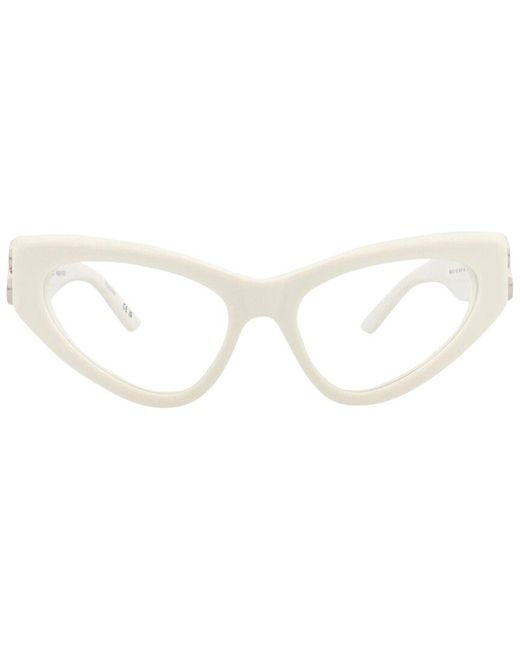 Balenciaga White 54Mm Optical Frames