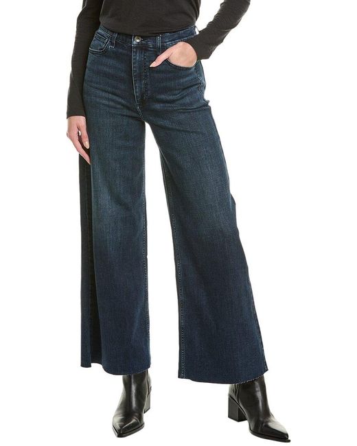 Rag & Bone Blue Serena Dark Wash High-Rise Wide Leg Jean