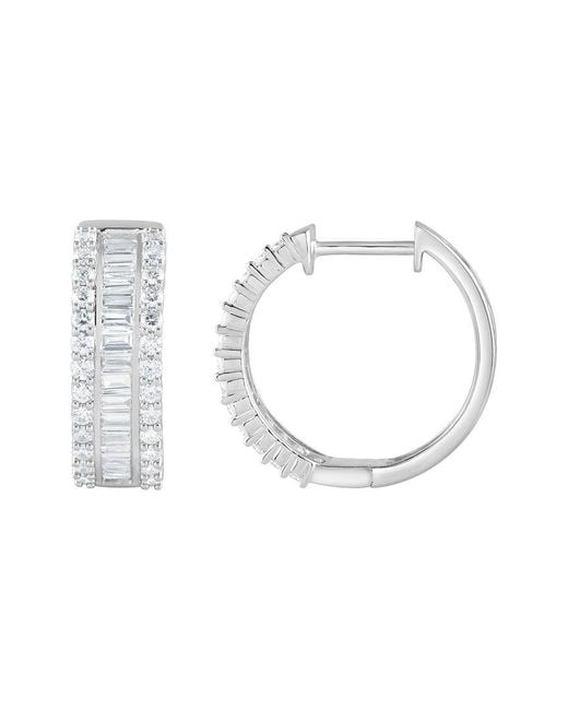 Lab Grown Diamonds White 1.25 Ct. Tw. Lab-Grown Diamond Hoop Earrings