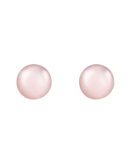 Splendid Pink 14k 12-13mm Pearl Earrings