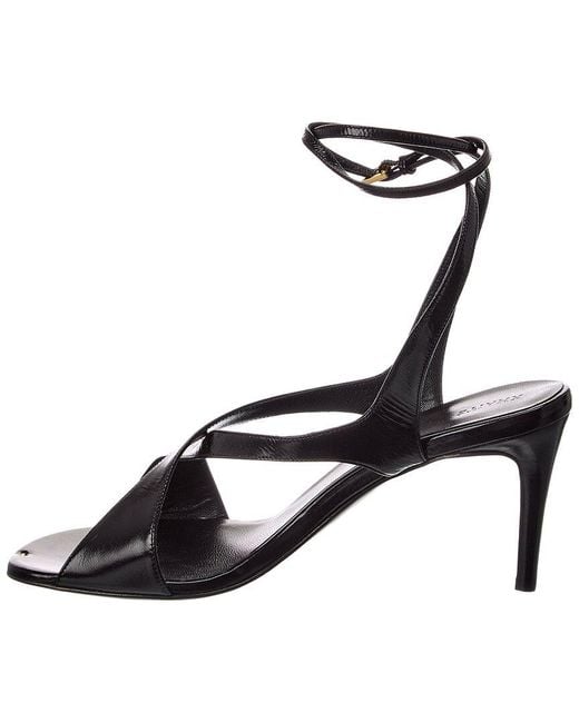 Khaite Black Liria Leather Sandal
