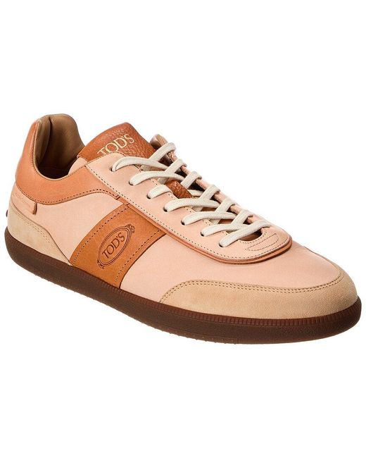 Tod's Pink Leather & Suede Sneaker for men