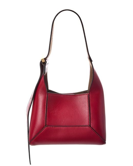 Jimmy Choo Red Diamond Small Leather Hobo Bag