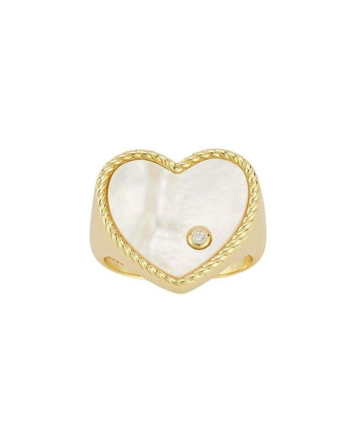 Glaze Jewelry White 14K Over Cz Ring