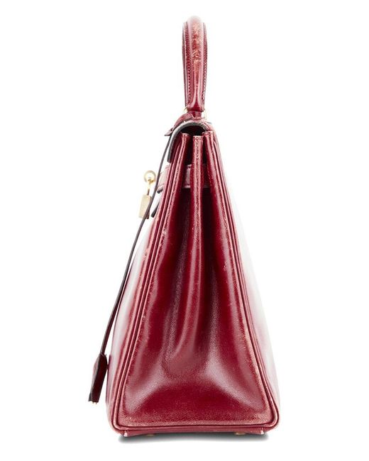 Hermès Red Box Calf Leather Kelly Sellier Ghw 32 (Authentic Pre-Owned)