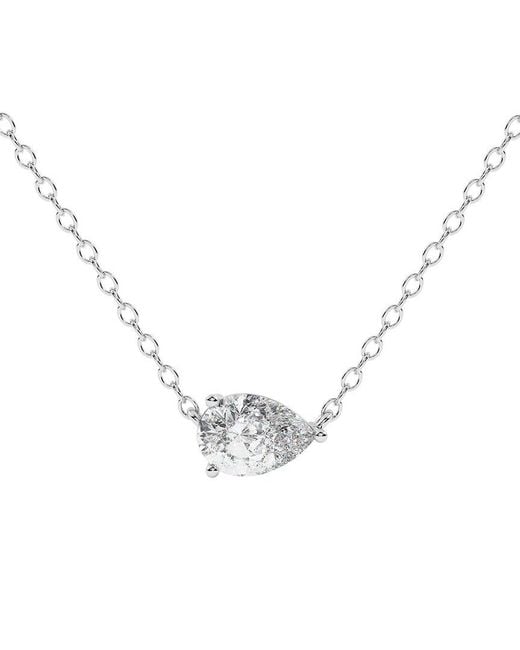 Lab Grown Diamonds Metallic 14K 0.25 Ct. Tw. Lab-Grown Diamond Necklace