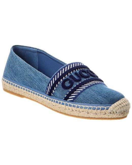 Gucci Blue Denim Espadrille