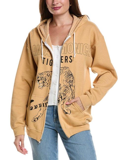 Project Social T Natural Santa Monica Tigers Zip Hoodie