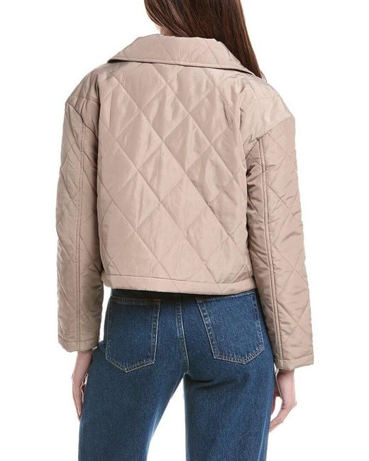 Michael Kors Natural Short Quilt Jacket