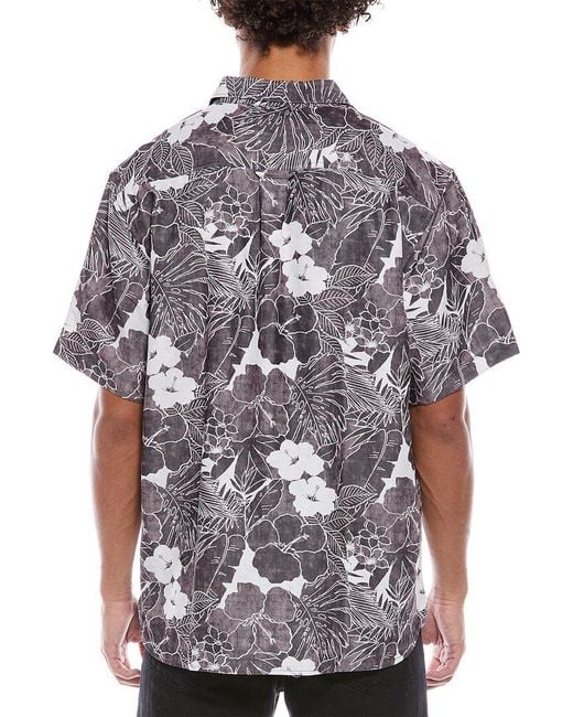 Tommy Bahama Gray Sport Flora Playa Shirt for men