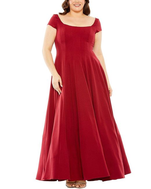 Mac duggal red ball gown sale
