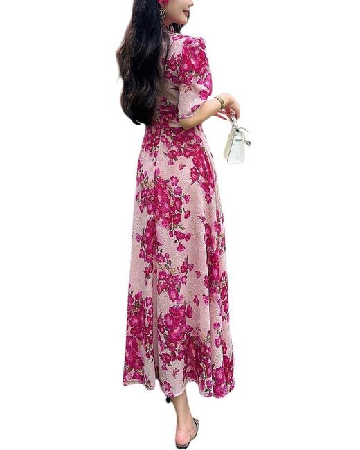 Adele Berto Pink Midi Dress