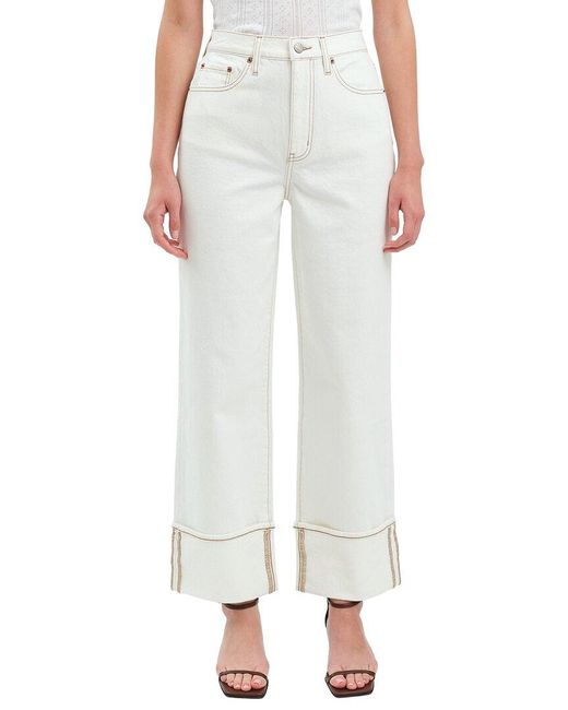 Daze Denim White Eastside Vanilla Loose Jean
