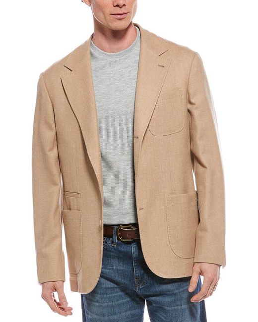Brunello Cucinelli Natural Wool-Blend Jacket for men