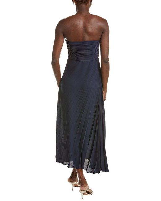 Nicole Miller Blue Sleeveless Midi Dress