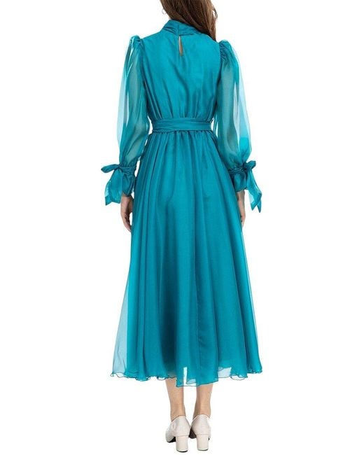 LIONELLO SALVI Blue Midi Dress