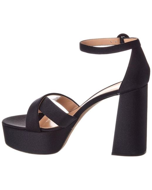 Gianvito Rossi Blue Sheridan 70 Lycra Platform Sandal
