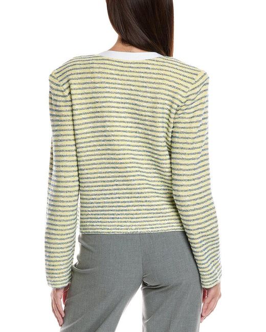 St. John Yellow Slub Tweed Knit Jacket
