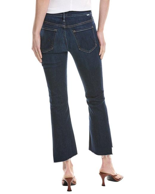 Mother Blue The Insider Step Fray Off Limits Crop Jean