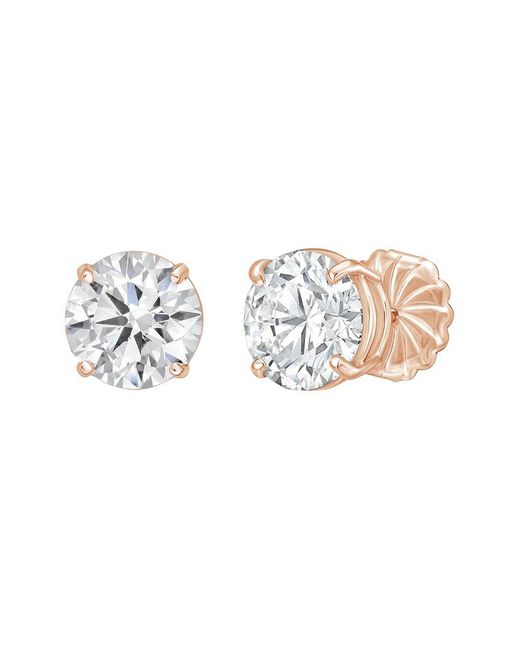 Diana M White Diana M. 14K Rose 12.00 Ct. Tw. Lab-Grown Diamond Earrings