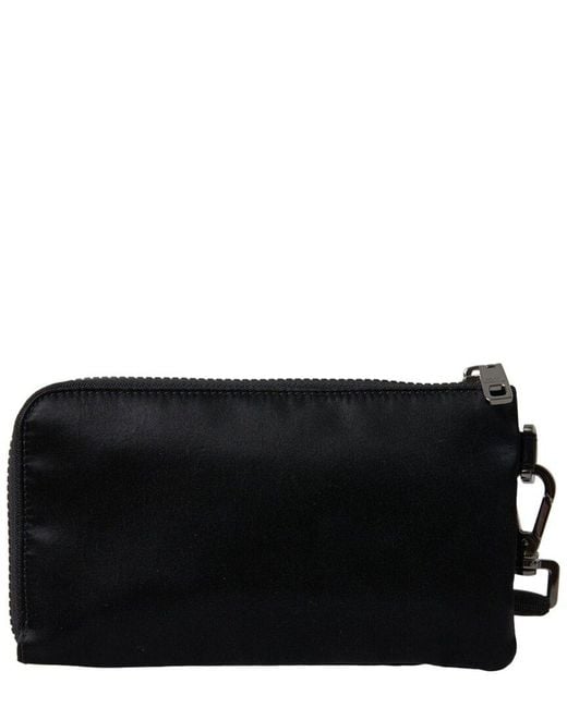Dolce & Gabbana Black Nylon & Leather Pouch