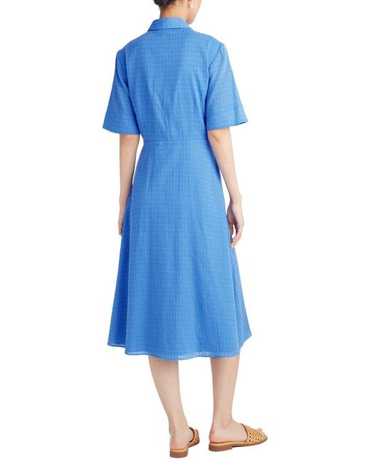 Draper James Blue Annika Midi Shirtdress