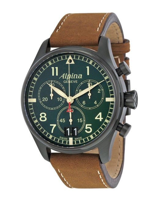 Alpina Green Startimer Pilot Watch for men