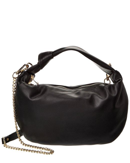 Persaman New York Black Clemence Leather Shoulder Bag