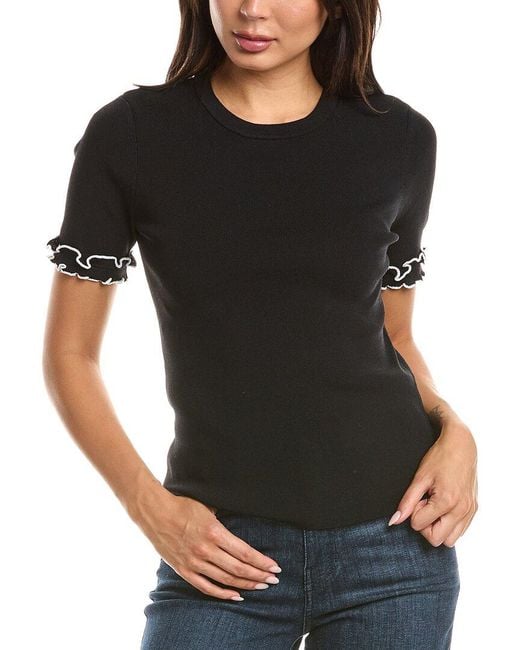 Tahari Black The Rose Sweater