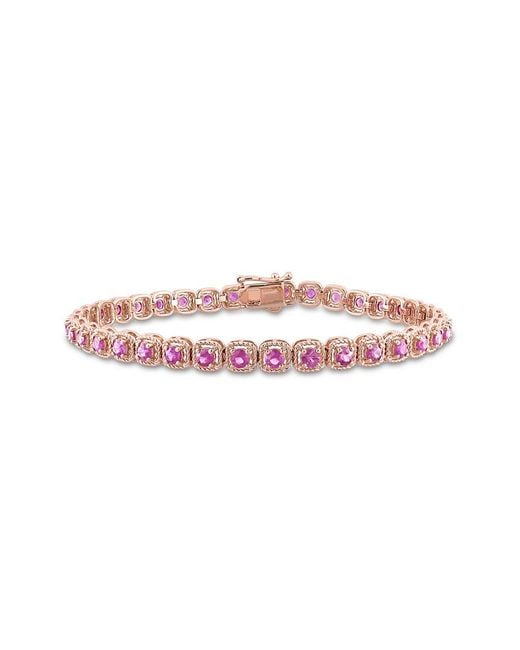 Diamond Select Cuts Pink 14K Rose 3.70 Ct. Tw. Sapphire Bracelet