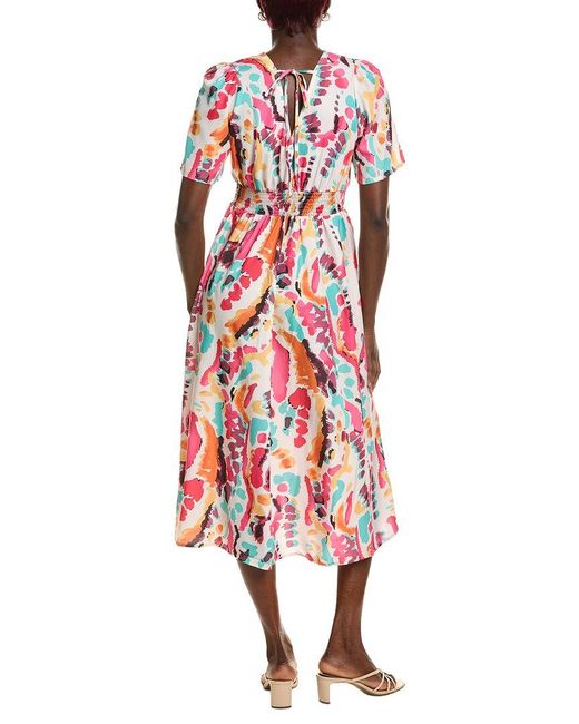 AMINA GLAM Red Midi Dress